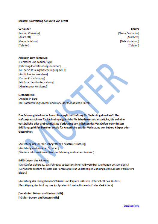 Kaufvertrag Fürs Auto Tipps Für Käufer Und Verkäufer